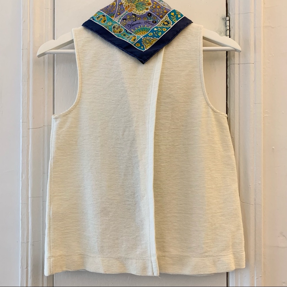 Madewell Texture & Thread Split Back Tank Xs White - image 2